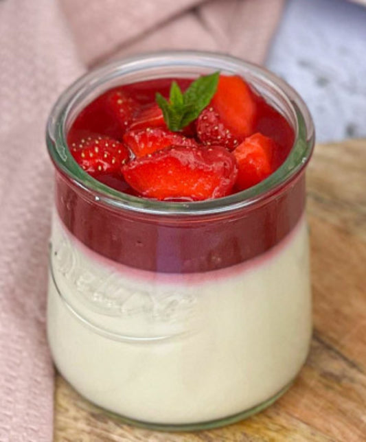 Panna cotta à la fraise