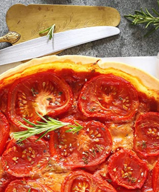 Tarte fine à la Tomate et Moutarde à l’ancienne