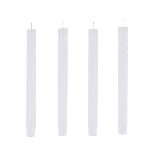 4 Bougies chandelier 24,5cm Blanc