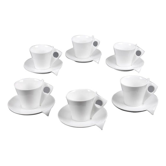 6 tasses en porcelaine LIBRA 10cl