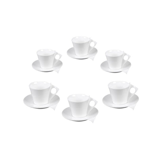 6 tasses en porcelaine LIBRA 18cl