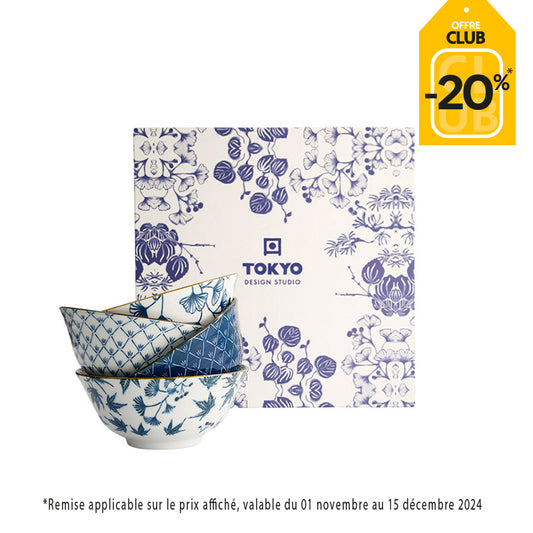 Coffret 4 bols Flora Japonica