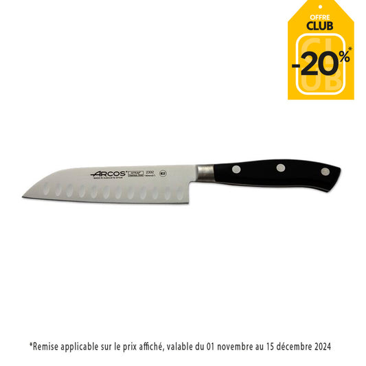 Couteau Santoku Riviera noir