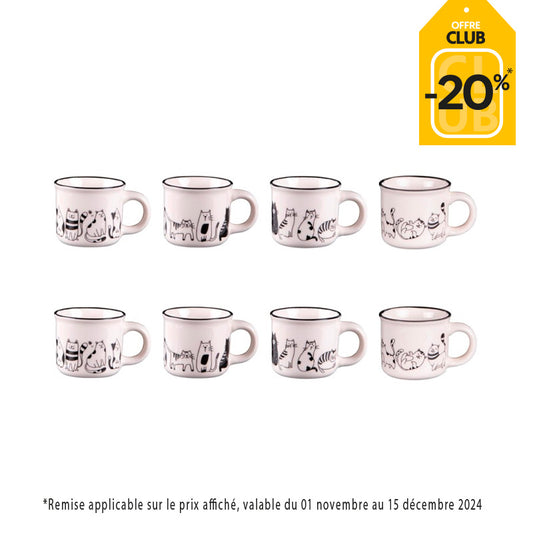 Coffret 8 tasses Friends 11cl