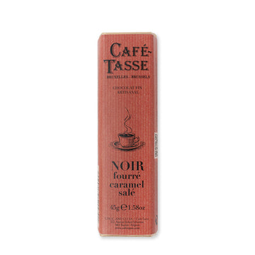 Barre de chocolat noir caramel salé