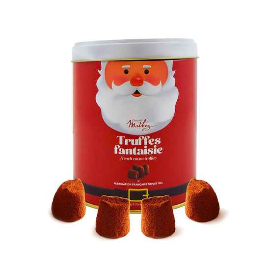 Boîte métal truffes de Noël