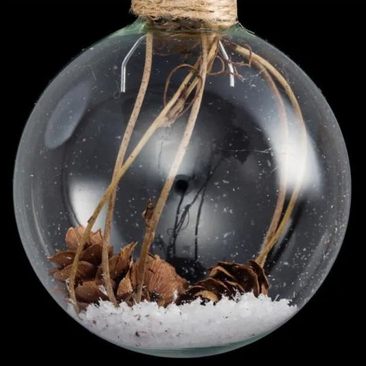 Boule de Noël en verre branches