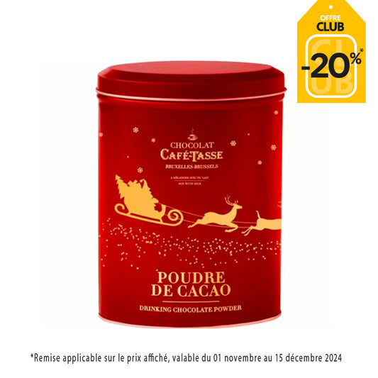 Boîte en métal cacao en poudre Noël