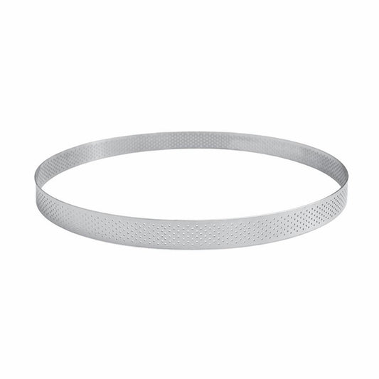 Cercle à tarte perforé inox 20x3,5cm Gobel