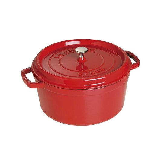 Cocotte en fonte ronde 28 cm cerise