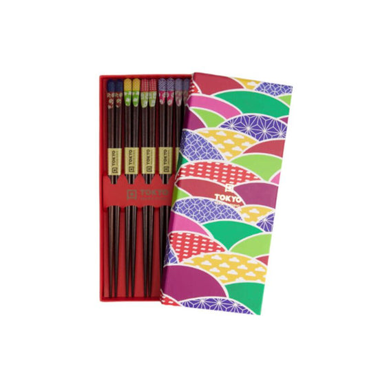 Coffret 5 baguettes multicolores