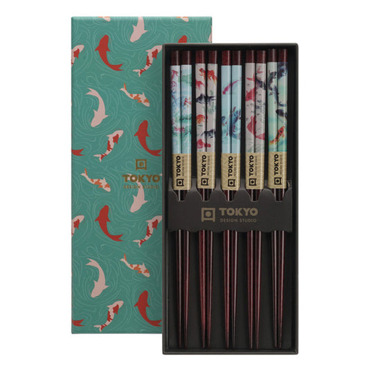 Coffret 5 pièces baguettes poisson rouge