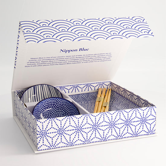 Coffret à sushis 6 pièces Nippon Bleu Tokyo Design