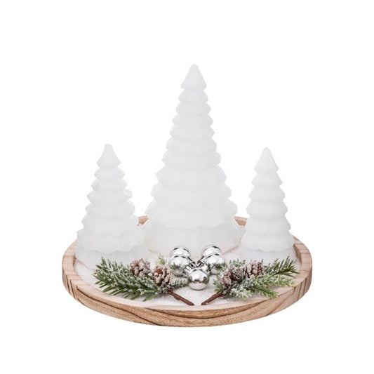 Coffret de bougie sapin avec led