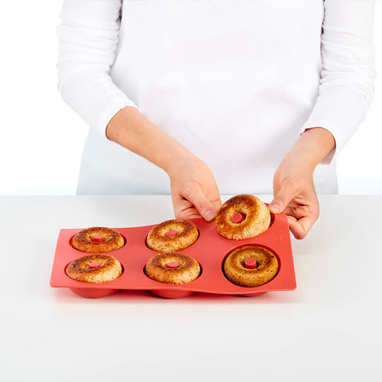 Moule noir silicone 6 donuts