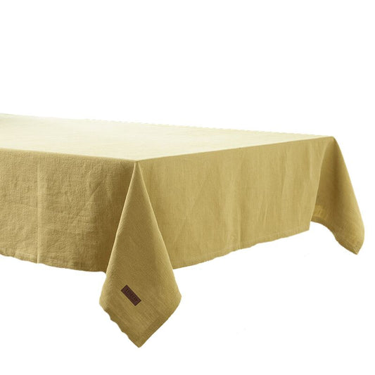 Nappe unie en lin Ocre