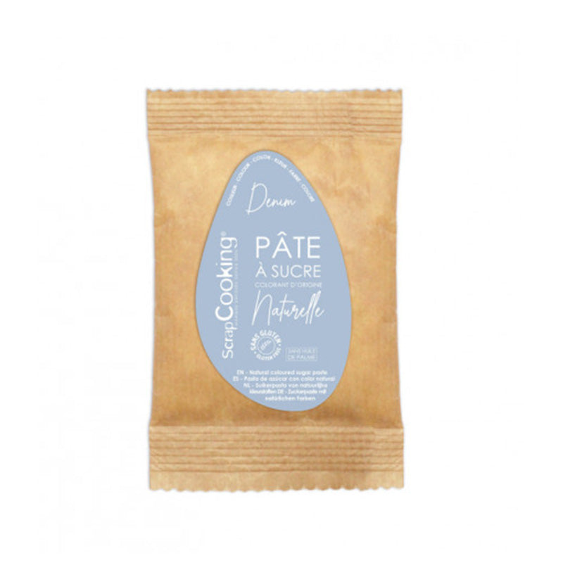 Pâte à sucre bleu denim 200g