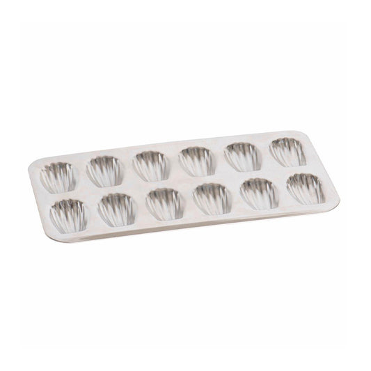 Plaque 12 madeleines en fer blanc Gobel