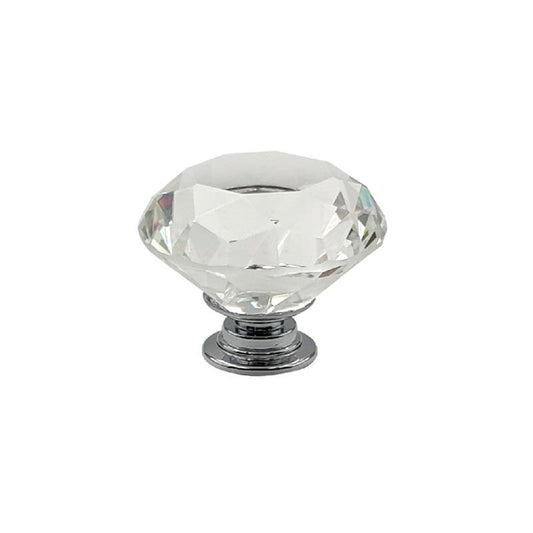 Poignée cocotte diamant verre