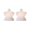 Set 2 anges cire LED 10cm