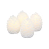 Set 4 pommes de pins cire LED 7,5cm