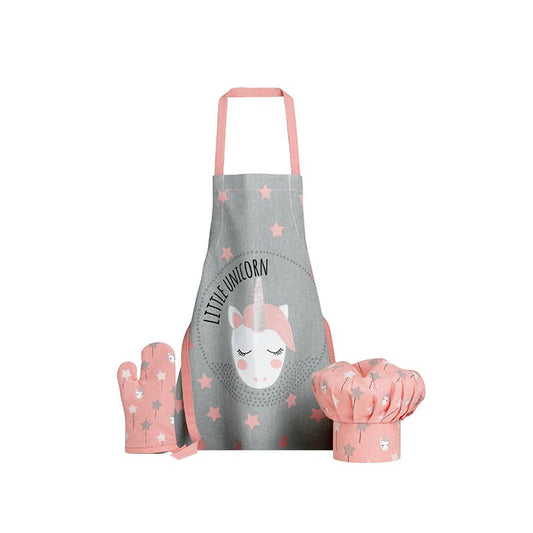 Set tablier cuisine enfant licorne