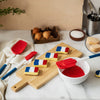 Spatule silicone bleu blanc rouge