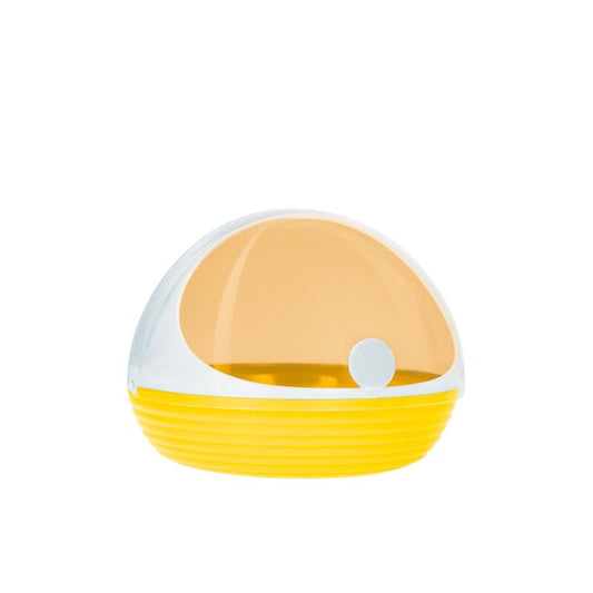 Sucrier boule Jaune citron et Blanc