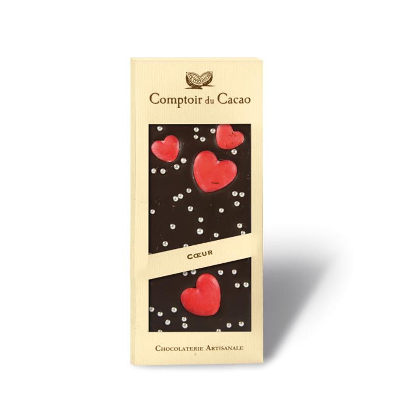 Tablette Chocolat noir Coeur