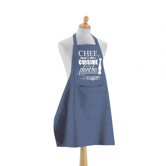 Tablier Chef Plancha Bleu