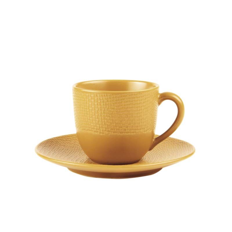 Tasse & soucoupe VESUV. safran 12cl