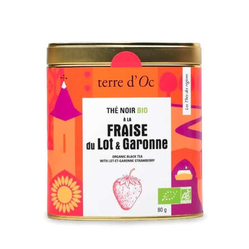 Thé noir bio fraise du Lot-et-Garon