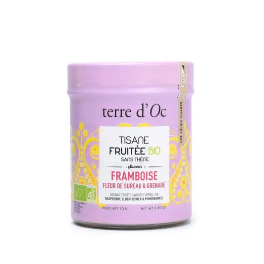 Tisane framboise fleur de sureau grenade 70g