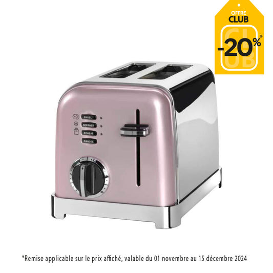 Toaster 2 tranches rose vintage