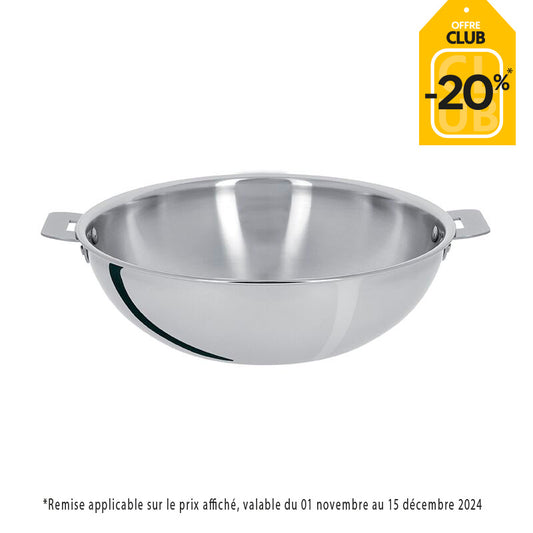 Wok en inox CASTELINE